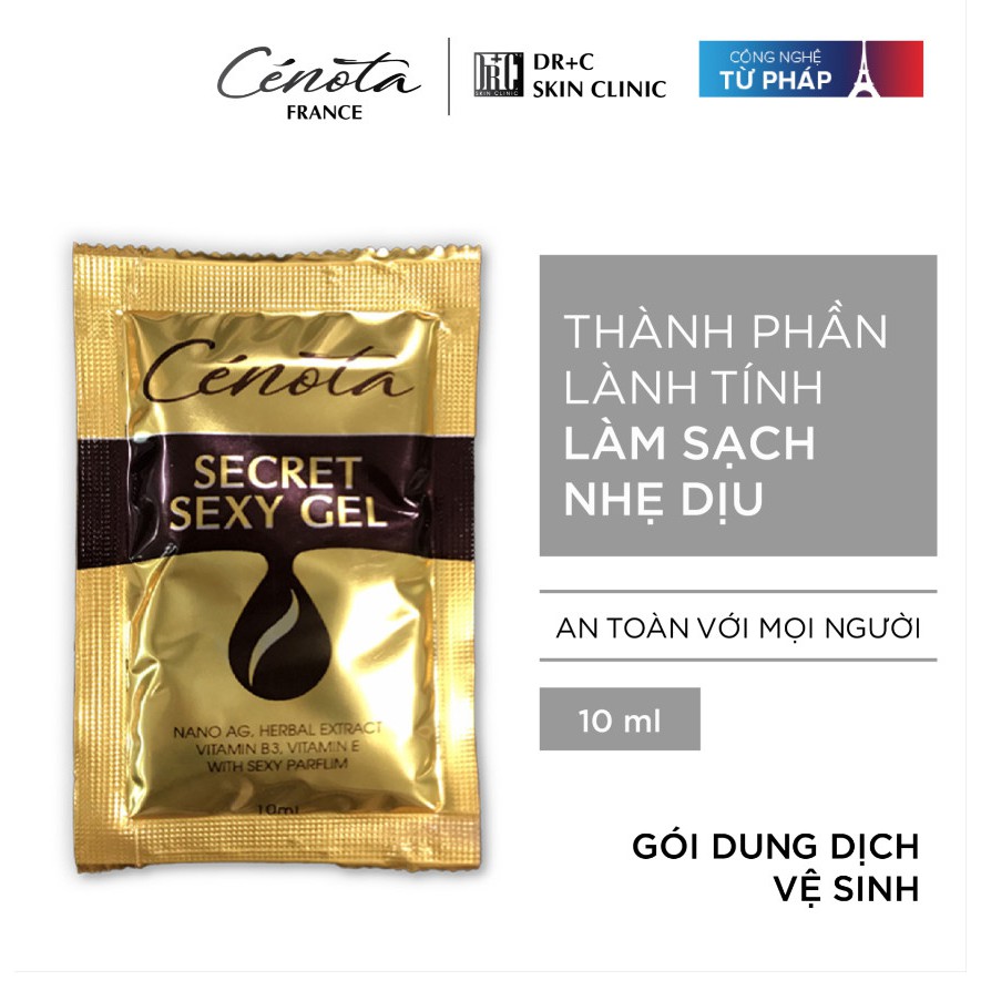 Gói dung dịch vệ sinh phụ nữ Cenota Secret Sexy Gel 10ml, dung dịch vệ sinh làm hồng mịn se khít vùng kín - C37A cénota