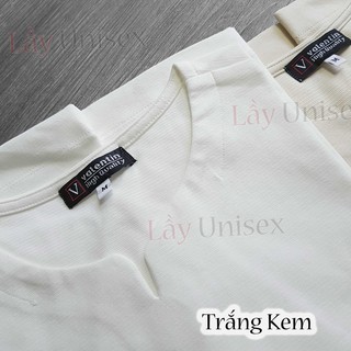 Áo thun bigsize nam trơn cổ tim v nhỏ - Basic tee