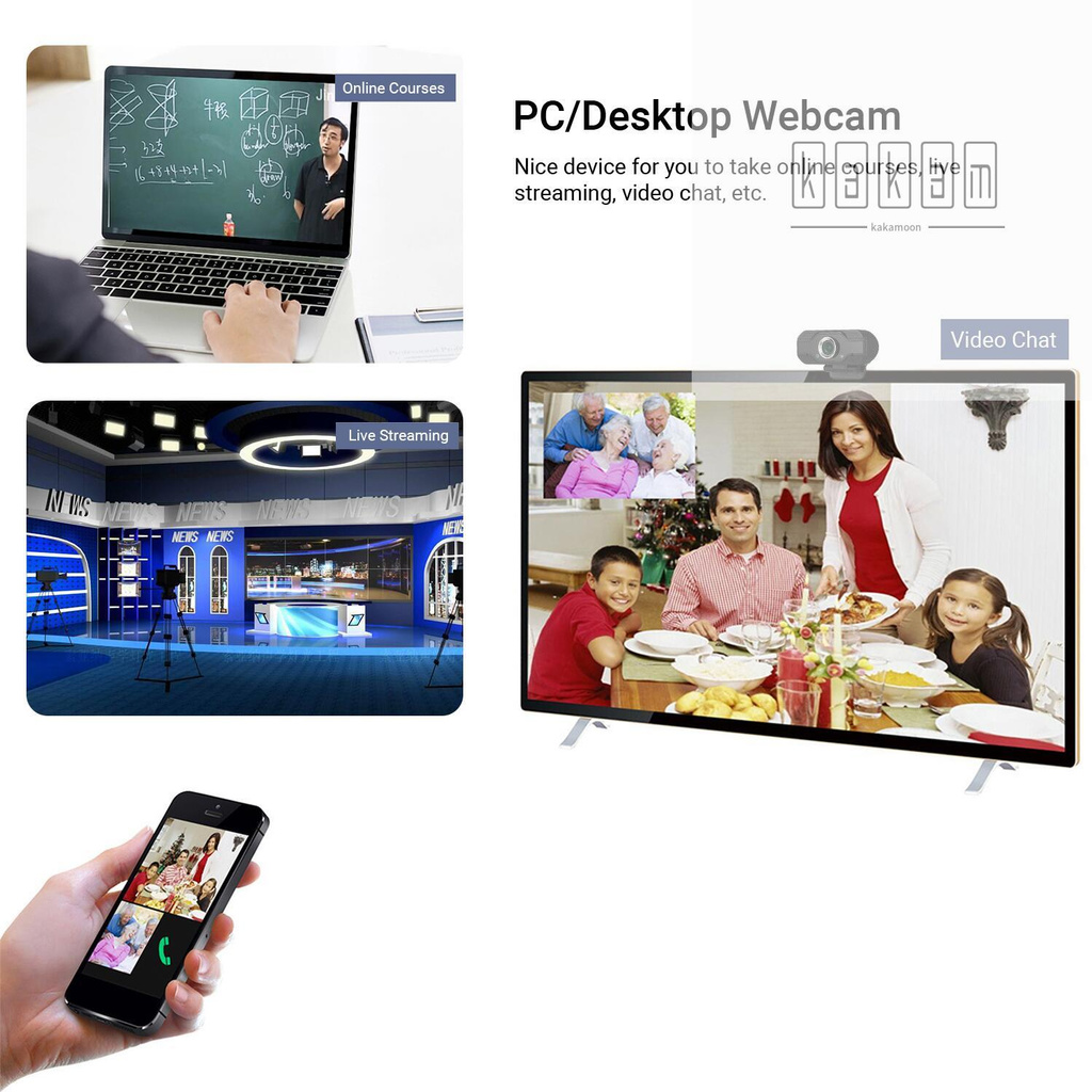 Webcam Kết Nối Usb Full Hd 1080p Kèm Mic Cho Máy Tính | BigBuy360 - bigbuy360.vn