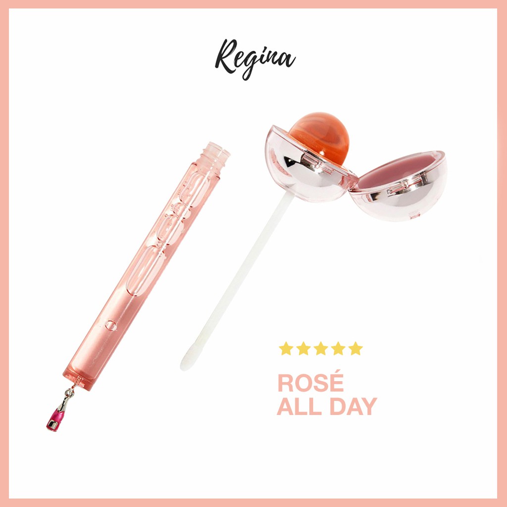 [CÓ SẴN - CHÍNH HÃNG] Son 2 trong 1 { Bóng + Dưỡng } ROSÉ ALL DAY | Glossy Pops