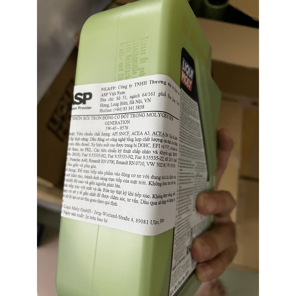 [Bộ sản phẩm] Dầu nhớt xe tay ga Liqui Moly 5w40,MolyGen 5W30; 1L