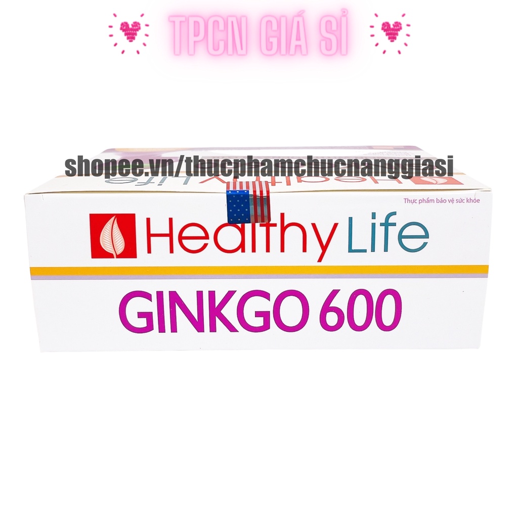 Hoạt huyết dưỡng não Ginkgo 600 ginkgo biloba, omega 3, hỗ trợ bổ não, tuần hoàn máu não - Hộp 100 viên