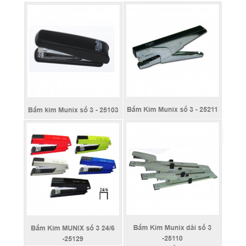 Bấm kim số 3 Munix 25103