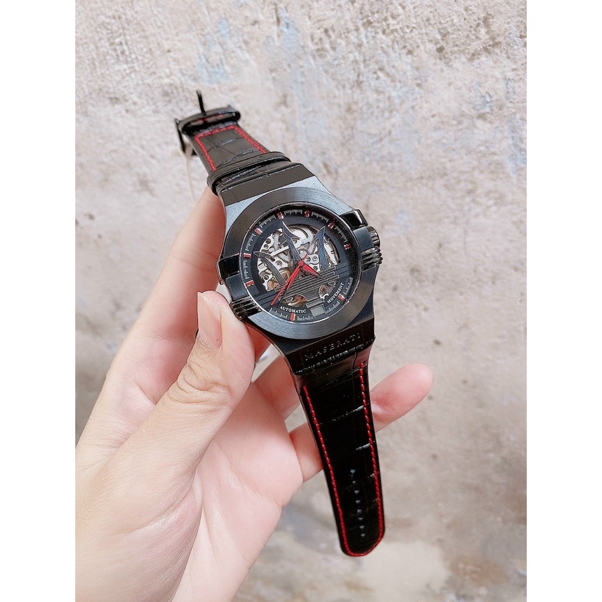 Đồng Hồ Nam Maserati Potenzo Dây Da Size 42mm , Fullbox