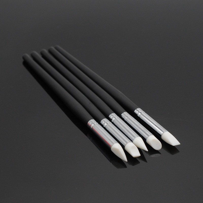 Dental Tooth Shaping Silicone Pen Adhesive Composite Resin Cement Porcelain 5 Pcs/Set