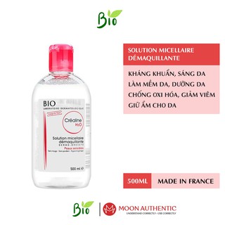 Nước Tẩy Trang Bioderma Hồng Nắp Nhún 500ml Pháp Dành cho Mọi Loại Da, Tẩy Sạch Các Bụi Bẩn, Bã Nhờn, Không gây Kích Ứng