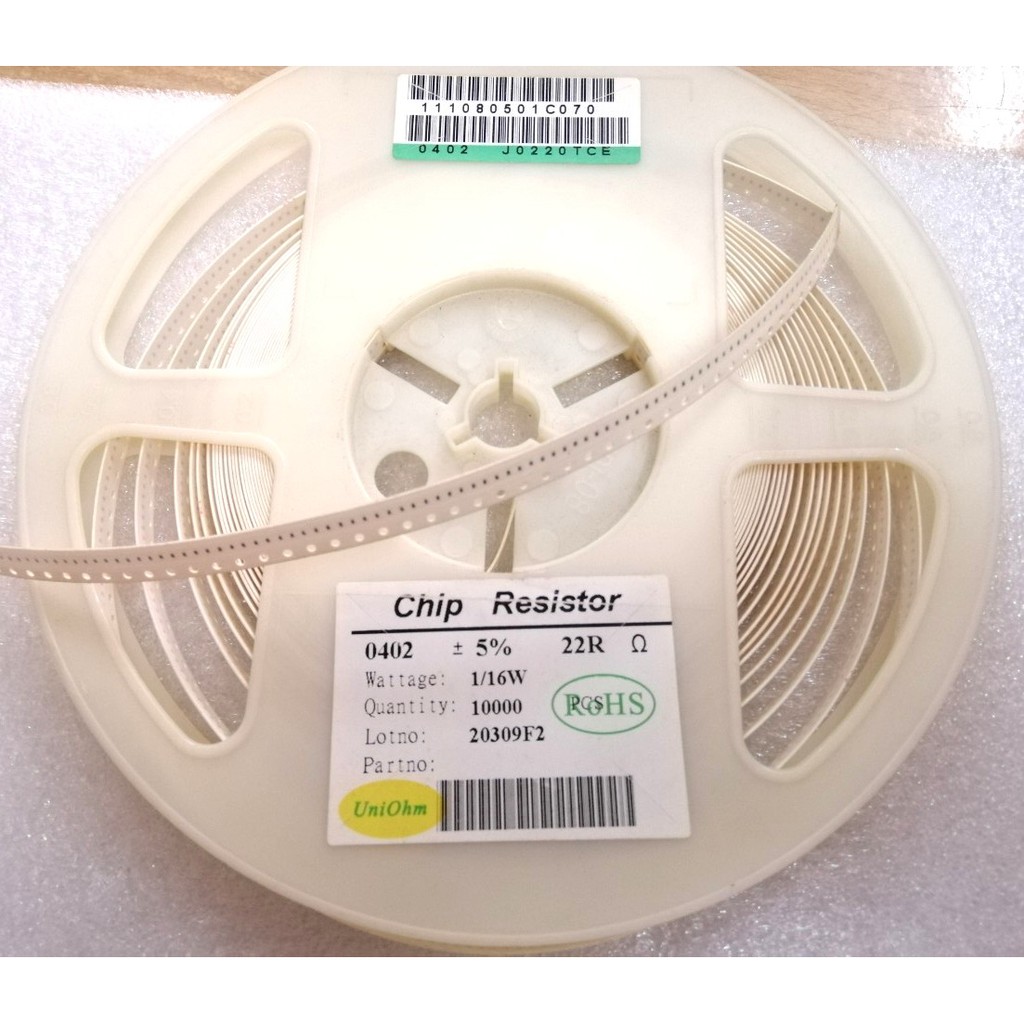Trở Dán SMD 0402 5% (50 Con) 0R~1M