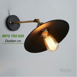 Đèn tường đĩa đui đồng đèn treo tường đĩa bay cổ điển kèm bóng