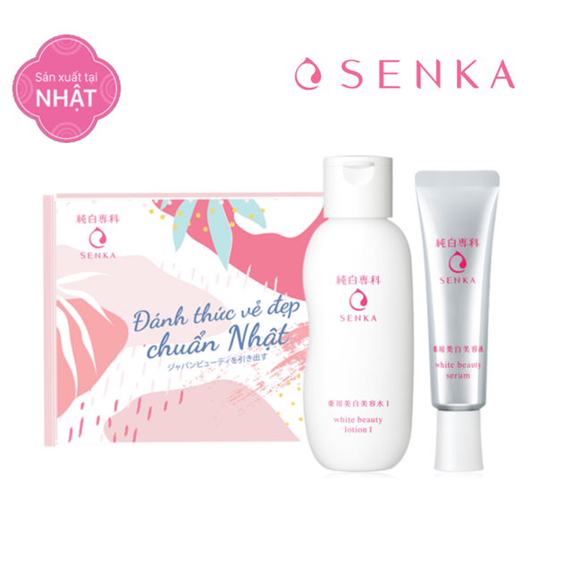 Bộ đôi Lotion và Serum dưỡng trắng Senka (200ml + 35g)