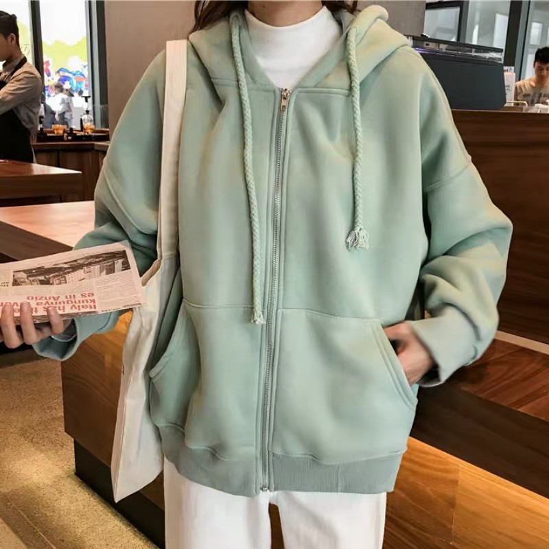 Áo khoác hoodie nỉ bông trơn | BigBuy360 - bigbuy360.vn