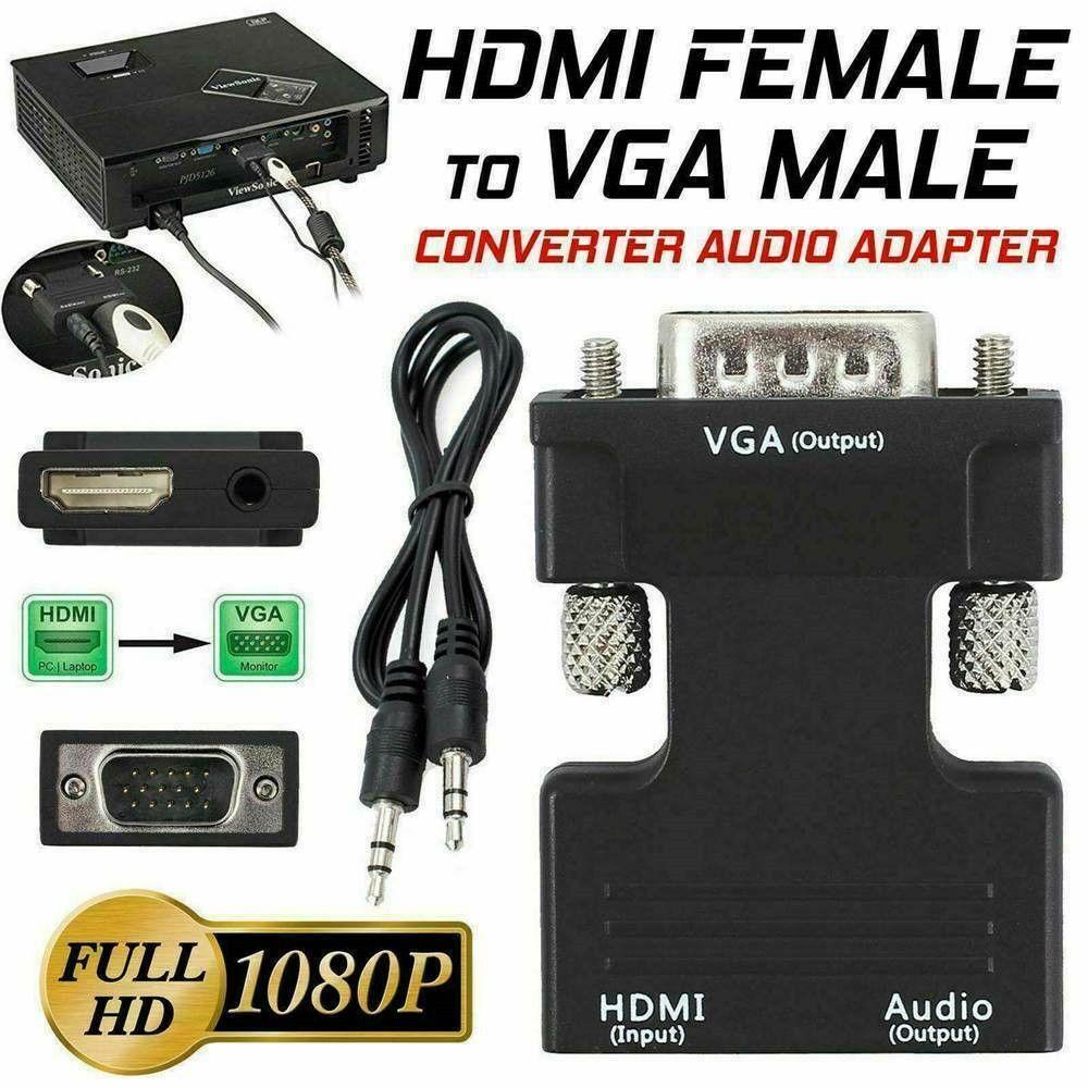 Cáp ChuyểN ĐổI Âm Thanh MAYSHOW HDMI Sang VGA 1080P, 3.5mm Cho Laptop