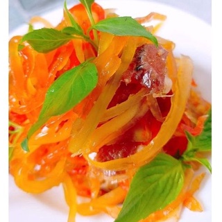 Mắm lóc đồng phi lê trộn đu đủ 500g