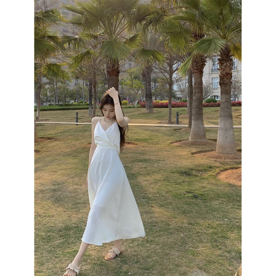 [ ORDER ] Váy maxi trắng hở lưng siêu xinh đi biển mùa hè 2021 ! *