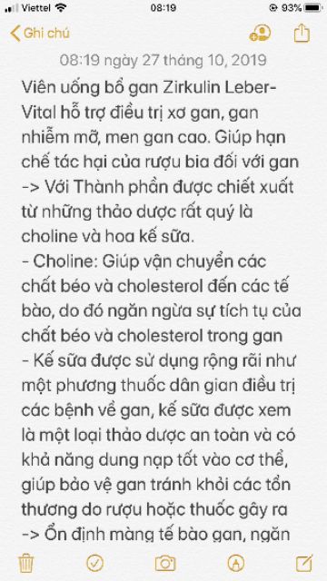 Hàng Đức đủ bill Zirkulin Leber-Vital