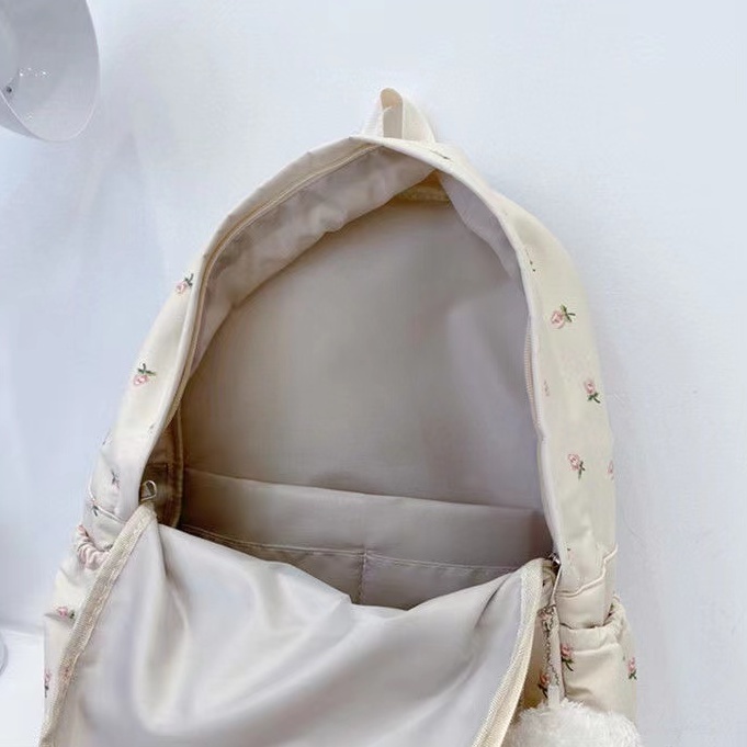 Ba Lô Canvas In Họa Tiết Dễ Thương Cho Nữ