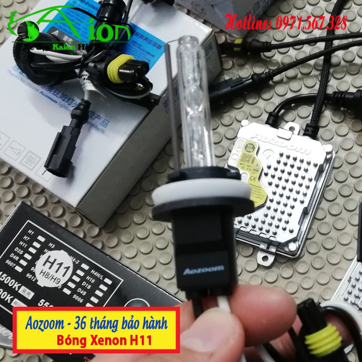 Cặp 2 bóng đèn Xenon Aozoom - Chân bóng H1 - H4 - H7 - H11 - 9005 hoặc 9006 - Bảo hành 24 tháng