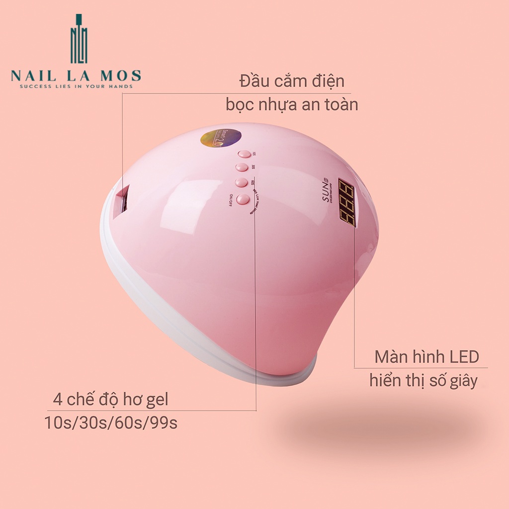 Máy hơ gel SUN 5 UV/LED tem xanh 48W 24 bóng đèn - Máy hơ mini dành cho học viên thực hành
