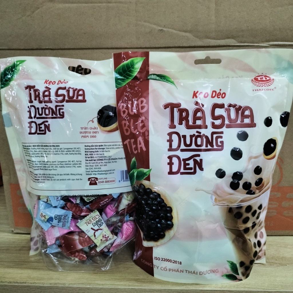 Kẹo Dẻo Trà Sữa Đường Đen 320gr