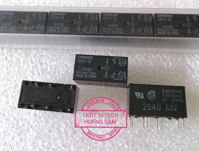 Rơ le Relay OMRON đen 12V-24V 8 chân G5V-2-12V-24V