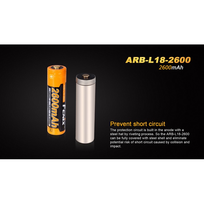 Pin sạc FENIX 18650 dung lượng 2600mAh