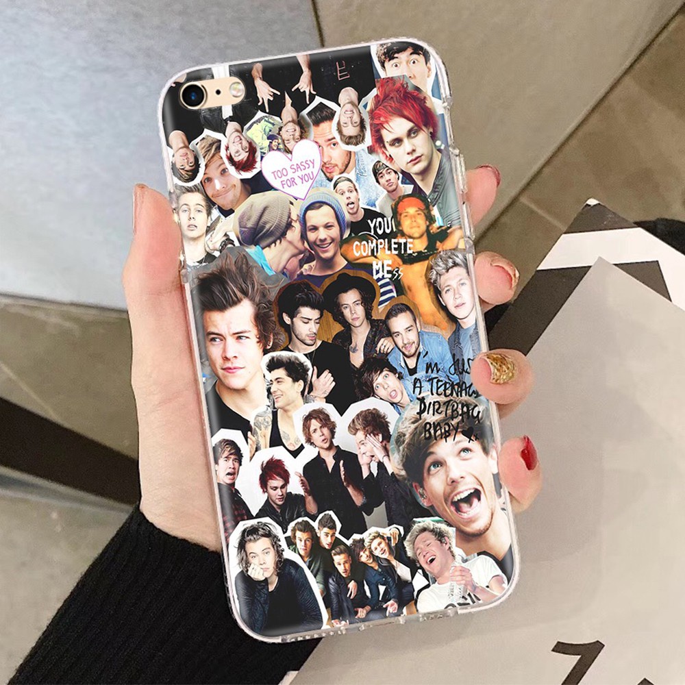 Samsung Galaxy J8 J7 Pro Prime Duo J6 Plus 2018 Casing Case Soft Transparent 207GT One Direction Phone Cover