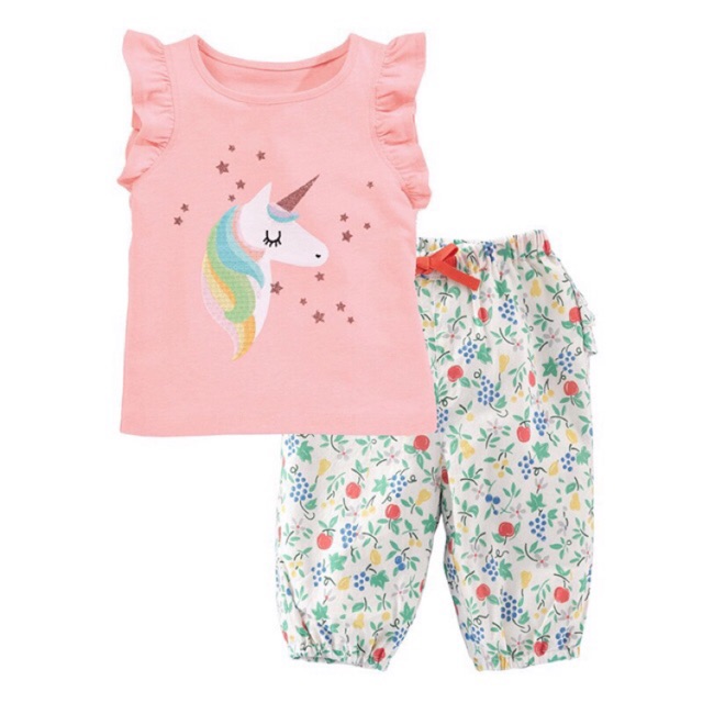 Sale hàng hè set bộ áo Pony quần dài hoa Malwee