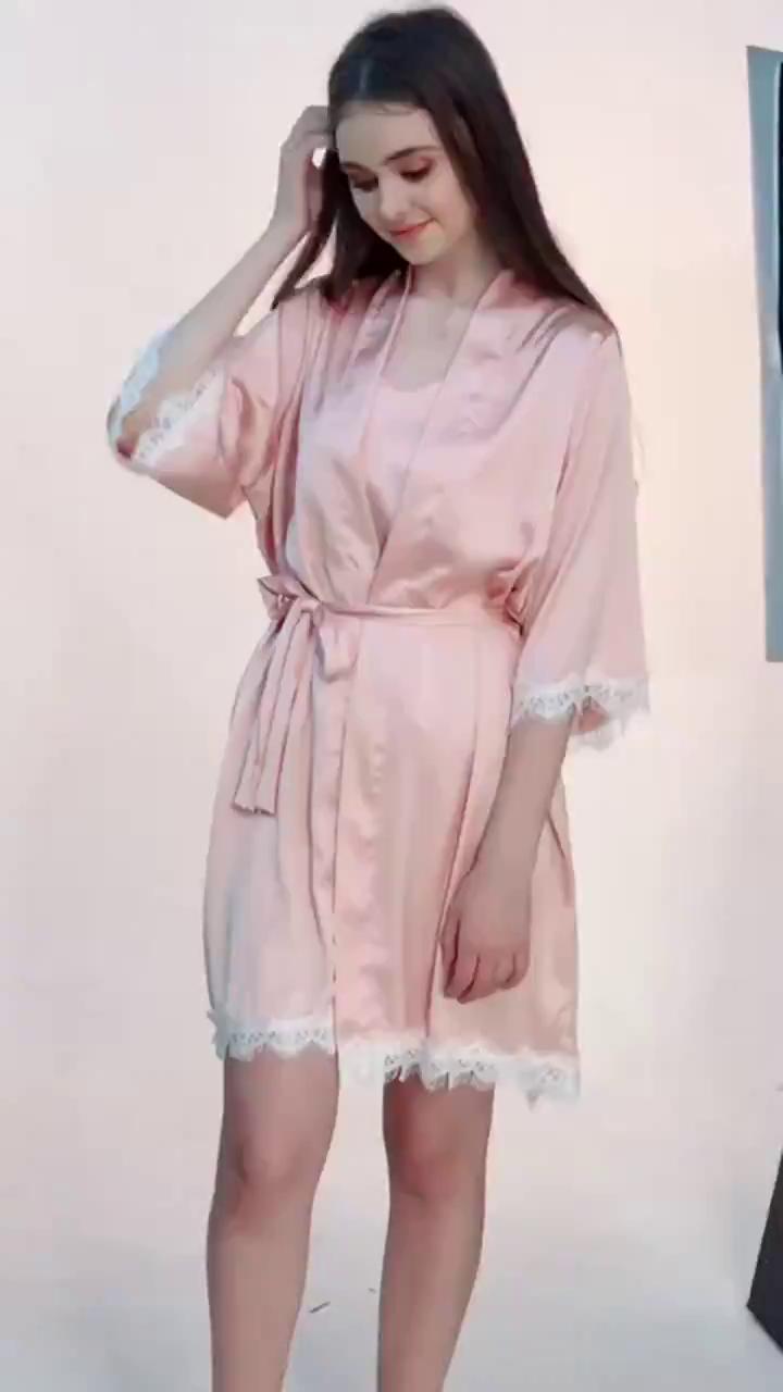 Áo choàng ngủ lụa nữ phối ren cao cấp sang trọng quyến rũ DREAMY CL03-54 | BigBuy360 - bigbuy360.vn