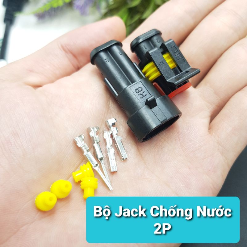 Jack Nối Chống Nước Dùng Cho Xe Máy, Xe Hơi , O Tô Waterproof Electric ConnectorCút Nối Tiện Dụng 1P 2P