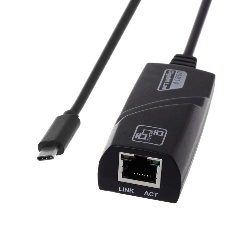 Thẻ Mạng Lan Có Dây USB 3.1 Type C 10 / 100 / 1000Mbps Sang Rj45 Cho Laptop PC Windows 10