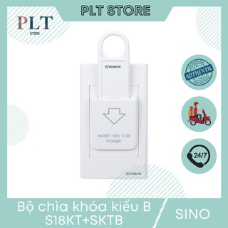 Bộ chìa khóa ngắt điện 20a có đèn báo - chìa khóa kiểu b sino s18kt+sktb dòng s18