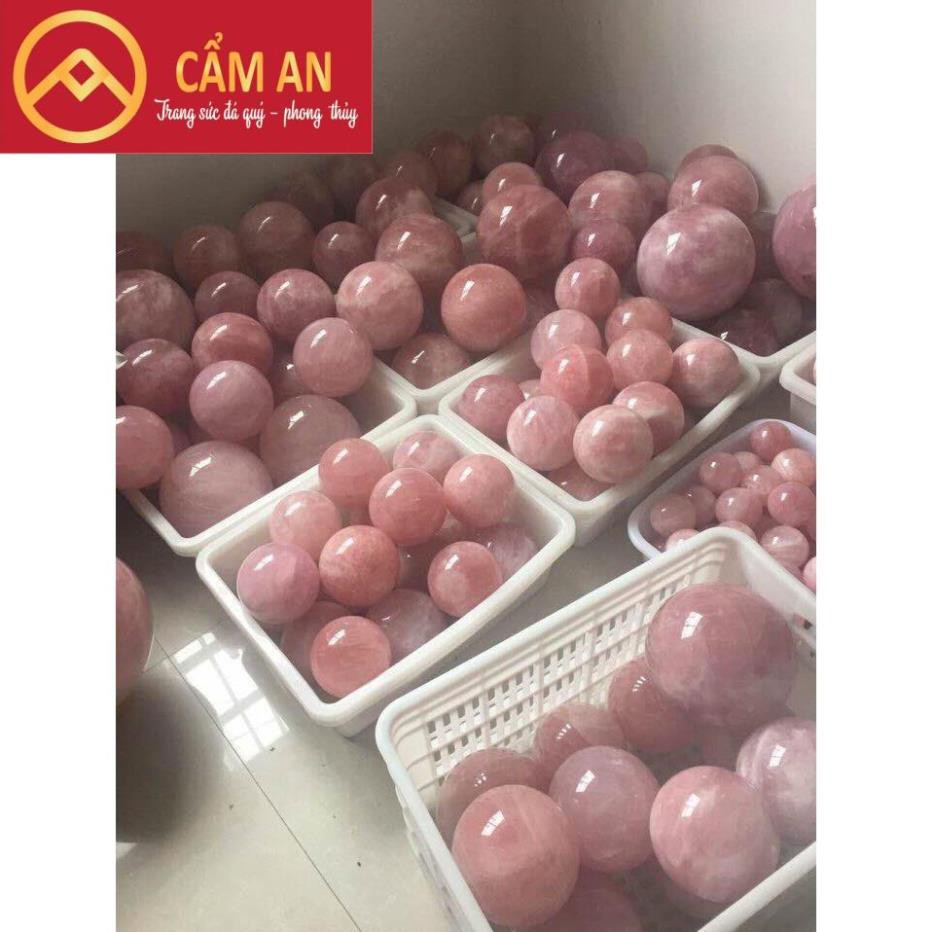 Quả Cầu Phong Thủy T.A Hồng mạng THỔ và HỎA nặng 5 Kg, Đường Kính 15 cm [XẢ KHO 5 Kg] - Phong thủy Cẩm An