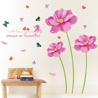 Decal dán tường hoa màu hồng always so beautiful XL8291