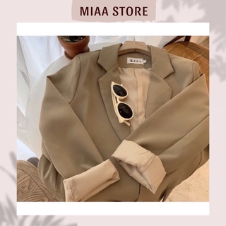 Áo blazer 2 lớp phong cách Hàn quốc-Áo vest nâu siêu tây