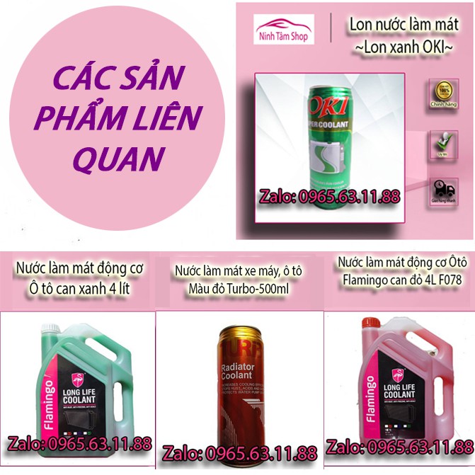 Nước làm mát động cơ ô tô cao cấp ODL 500ml (1 chai)