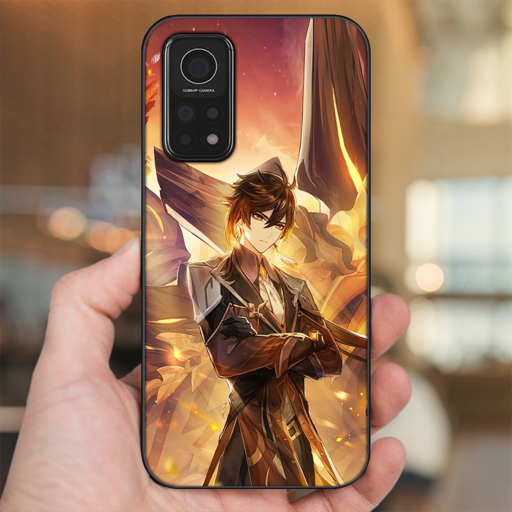 Ốp lưng Xiaomi Mi 10T Pro 5G viền đen in hình Zhongli Genshin Impact