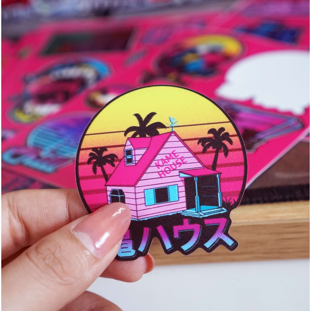Sticker Neon Đẹp Chống Nước, Cắt Sẵn Dễ Dán | STK120 | Sticker Dán Mũ Bảo Hiểm Điện Thoại Laptop Vali Sổ Vở