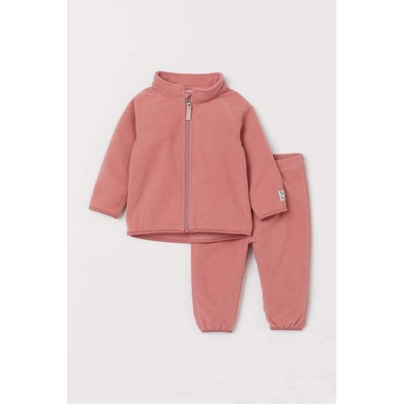 Set nỉ hồng bé gái hm