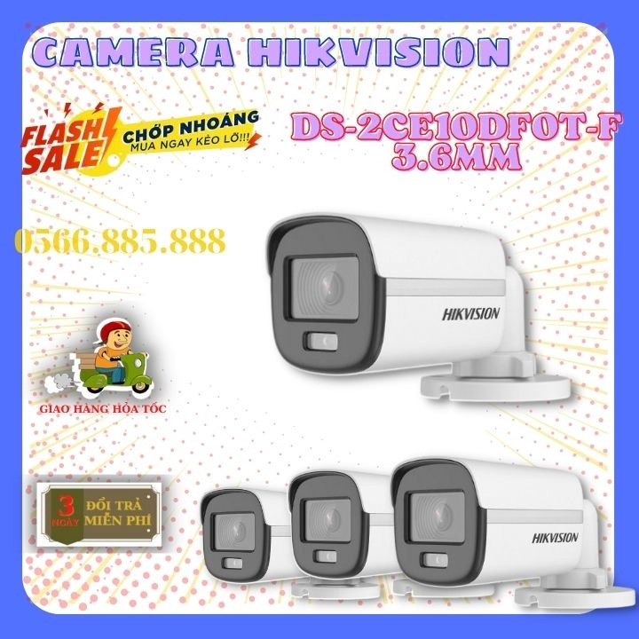 Camera HD-TVI 2.0 Megapixel HIKVISION DS-2CE10DF0T-F -Hàng chính hãng