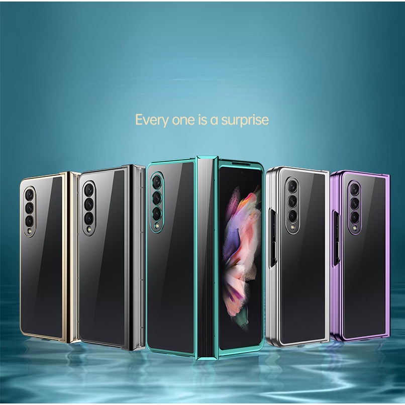 Ốp Điện Thoại Trong Suốt Mạ Viền Chống Sốc Cho Samsung Galaxy Z Fold 4 Z Fold 3 5G Z Fold 4 Zold3 Z Fold4 Z Fold 3