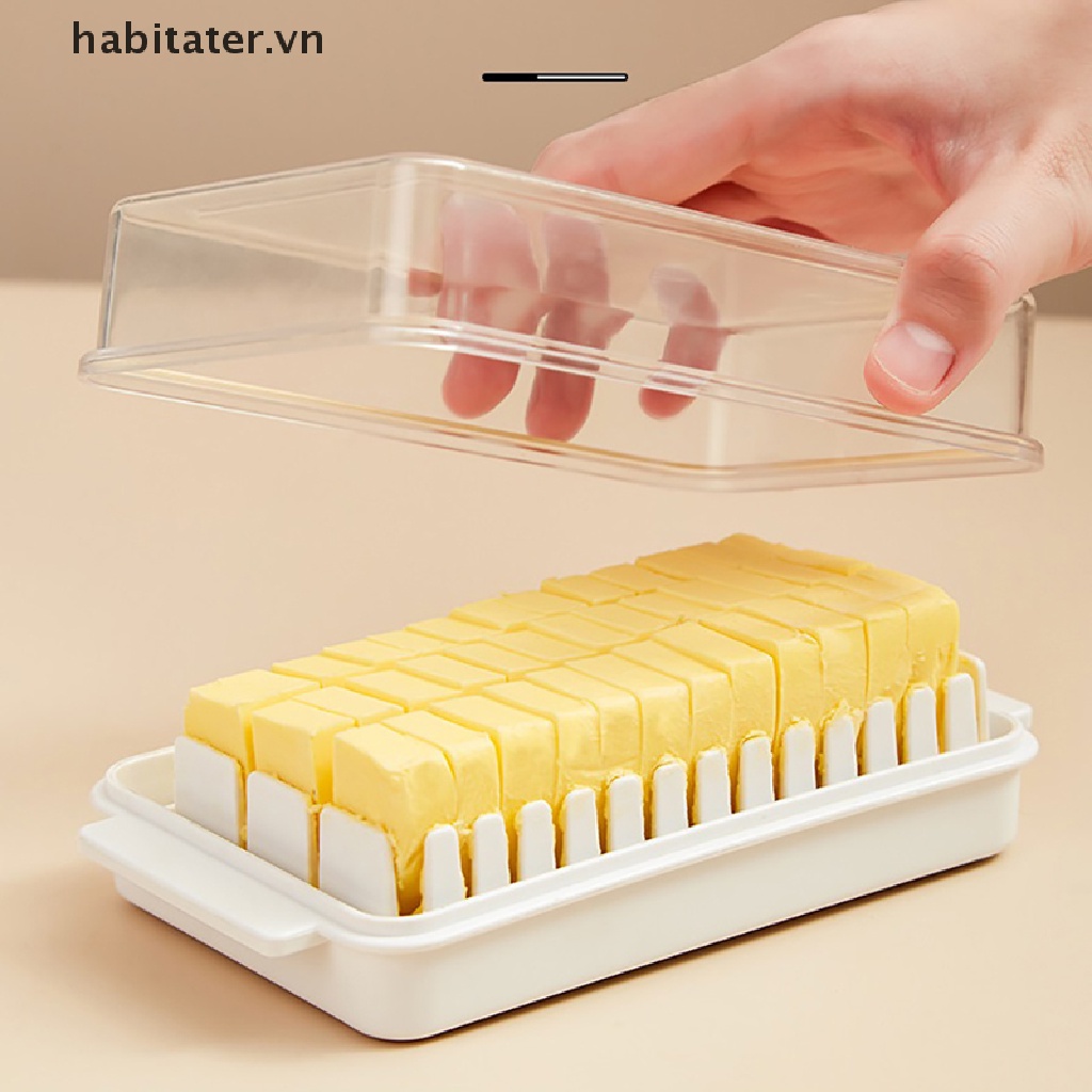 Khay Đựng Bơ / Phô Mai Trong Suốt Có Nắp Đậy Tiện Dụng Cho Nhà Bếp