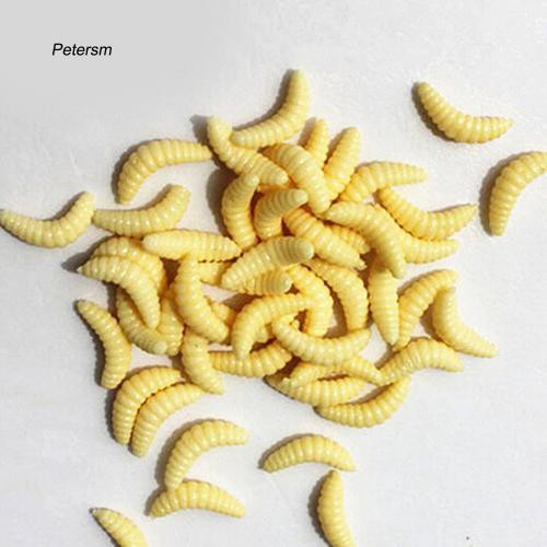 Set 50 mồi giả nhử cá hình con sâu bằng silicon