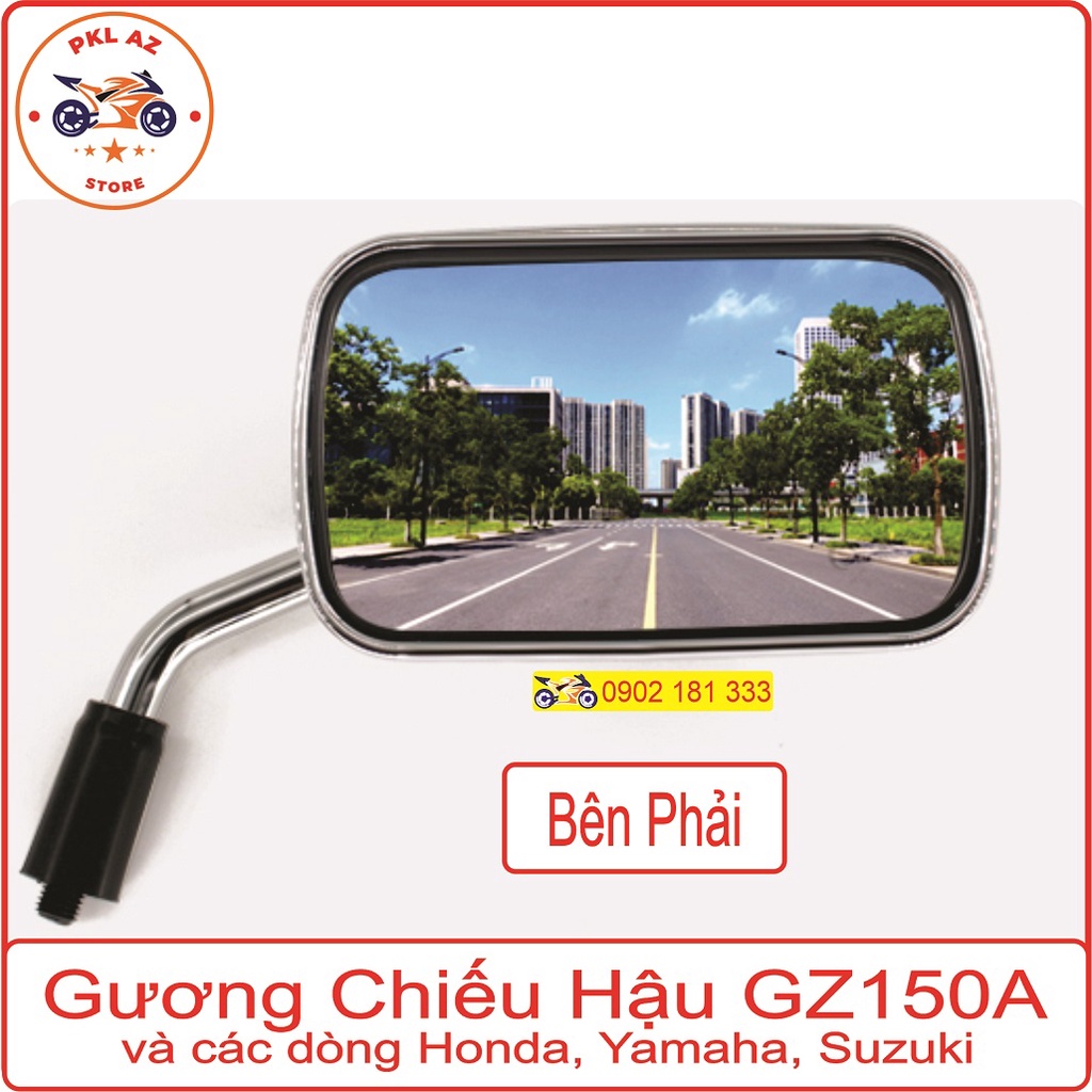 Kính Hậu Gương Chiếu Hậu Suzuki GZ150A Vuông Và Các Dòng Honda, Yamaha, Suzuki Hàng Chính Hãng HJ & MT