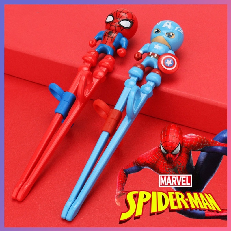 đũa cho bé Tập Ăn Thiết Kế Nhân Vật người nhện Đội trưởng Mỹ 3D Dễ Thương Cho Bé đũa tập ăn đũa ăn cho bé bộ ăn dặm đũa em bé đũa tập gắp cho bé đũa tập ăn cho bé