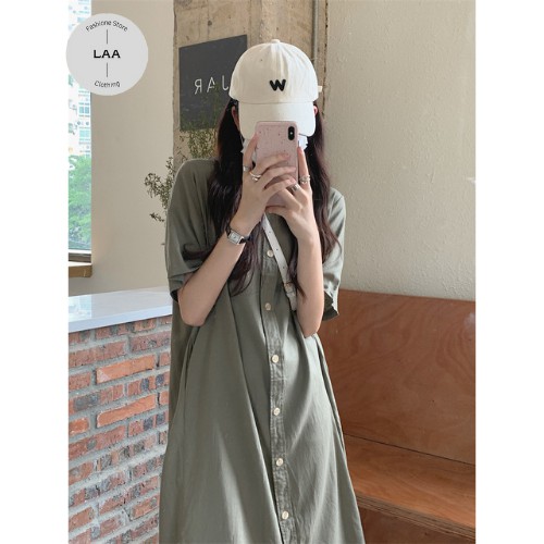 Váy polo dáng suông vải mềm