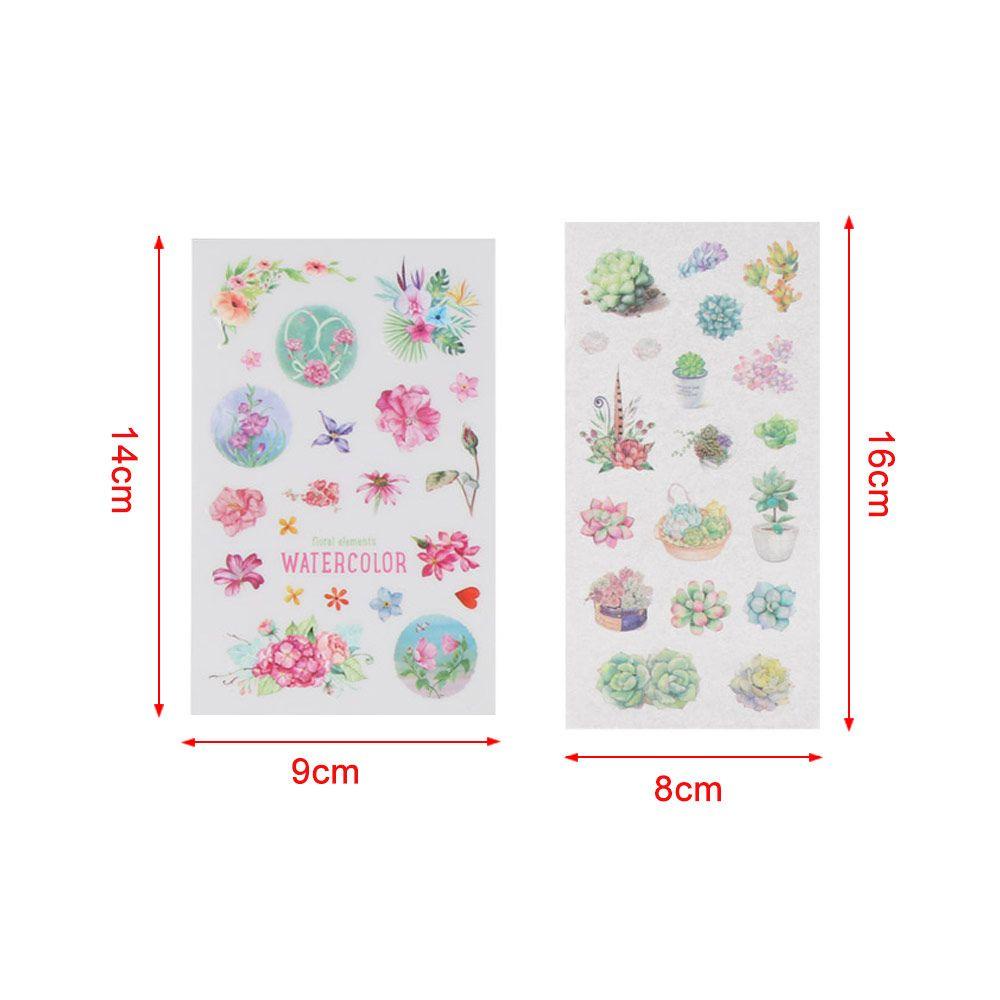 PISTA Set 6 Nhãn Dán Hình Cây Xương Rồng