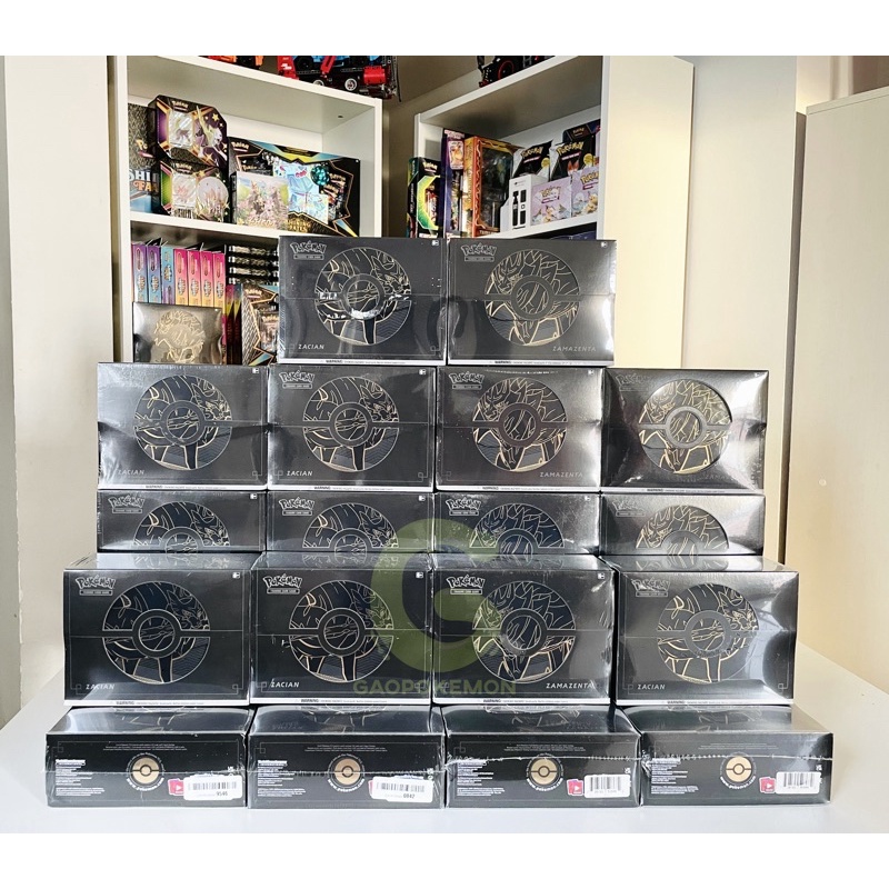 Hộp Elite Trainer Box 12 gói thẻ bài Pokemon TCG: ZAMAZENTA / ZACIAN PLUS