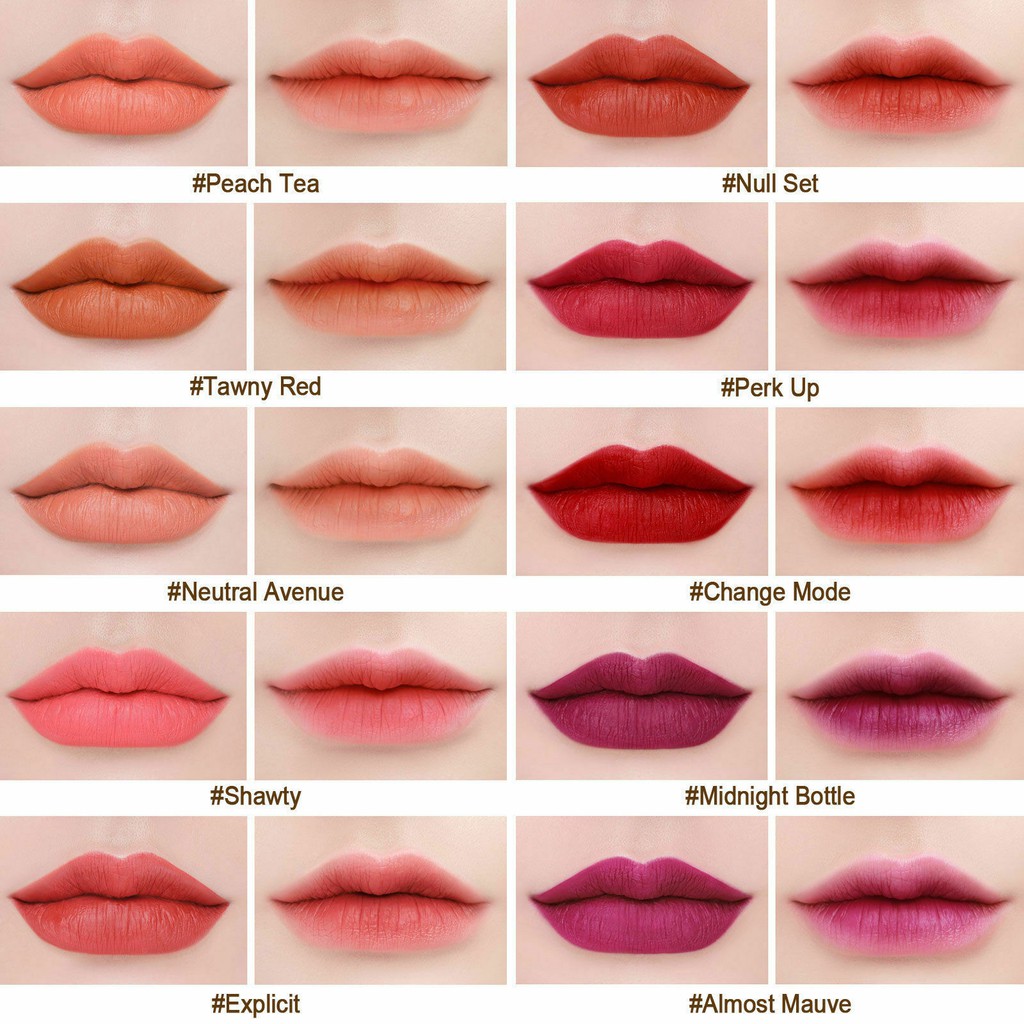 Son kem lì 3CE Stylenanda Velvet Lip Tint nhiều màu Siêu Hot | BigBuy360 - bigbuy360.vn