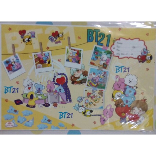 Giấy bao tập 6 mẫu BTS CHIBI