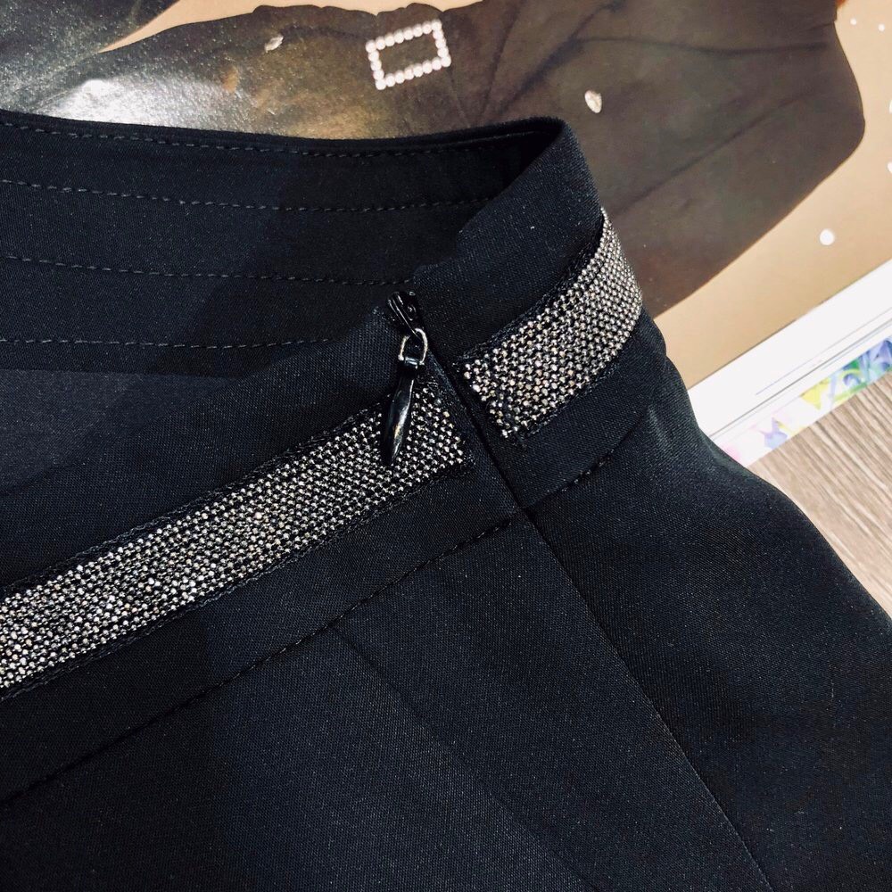 Quần short nữ BIGSIZE, short kim tuyến cạp cao viền kim tuyến có túi khóa sườn 633