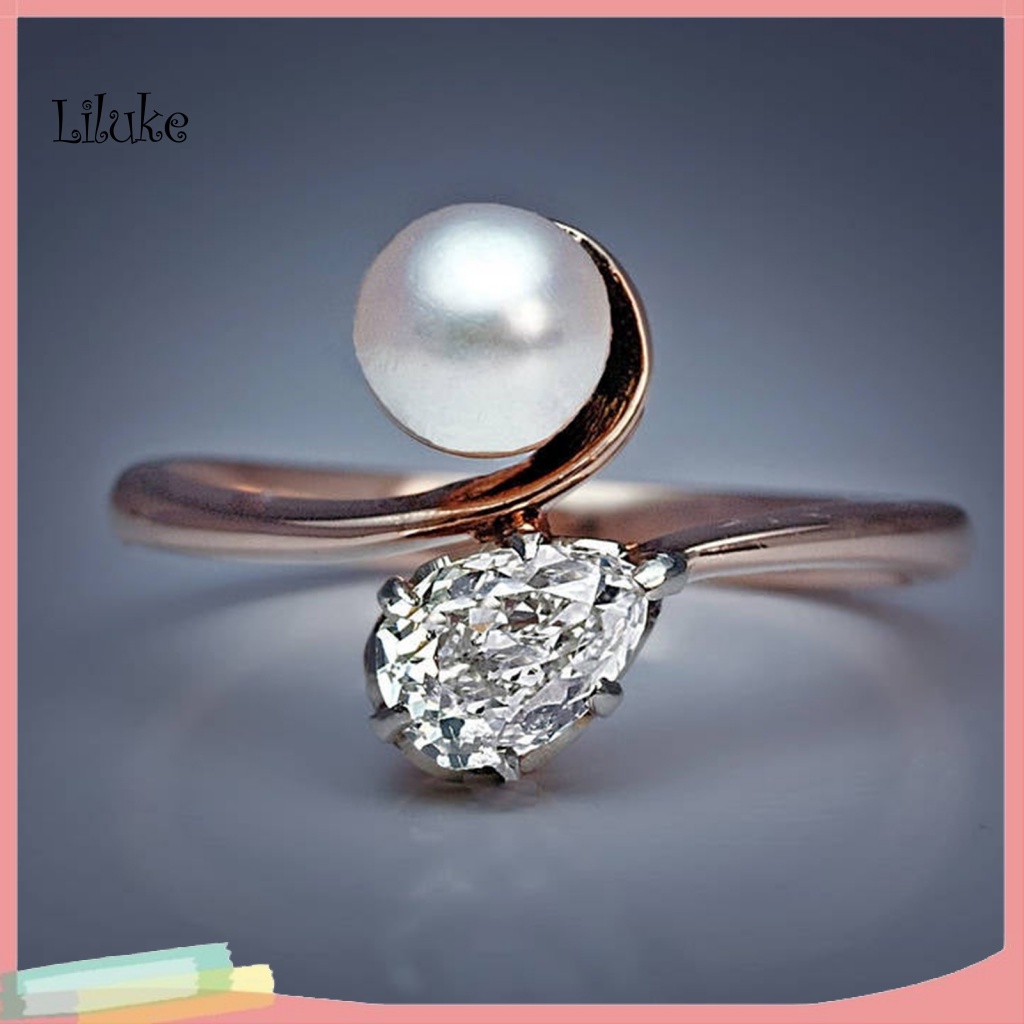 Nhẫn Hợp Kim Đính Đá Zircon Sang Trọng Cho Nữ